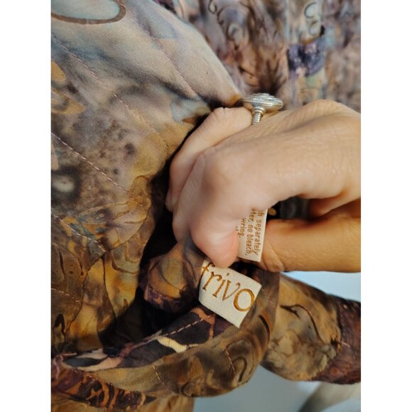 Frivolous La Blend 1X Women's Vest, Art to Wear Lagenlook, Handmade Rayon - Picture 11 of 11